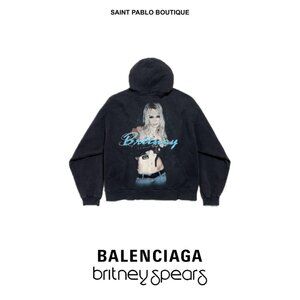Balenciaga Music Britney Spears Series Oversized Zip-Up Hoodie